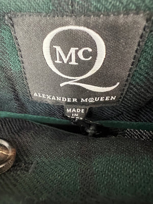 Alexander McQueen Navy & Green Check Trouser IT 42 (UK 10)