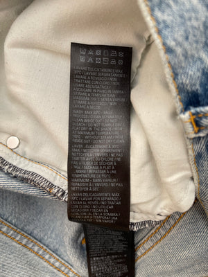 Balenciaga Blue Straight Leg Denim Jeans with Back Logo Detail Size 26 (UK 8)