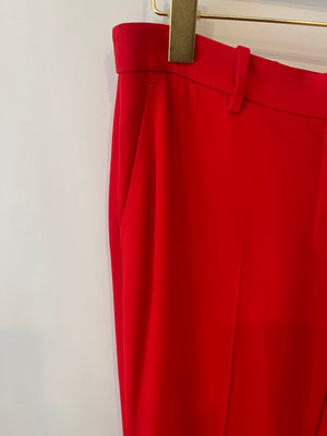 Alexander McQueen Red Blazer Jacket and Matching Trousers Set with Red Button Details Size IT 42/44 (UK 10/12)
