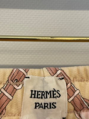 Hermès Beige and Pink 'Grand Tralala' Two-Piece Jumper and Jogger Set Size FR 40 (UK 12)