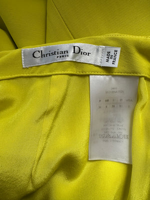 Christian Dior Lime Green Open Maxi Skirt with Pockets FR 34 (UK 6)