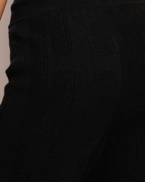 Hermès Black Wool "H" Logo Jogging Pants Size FR 36 (UK 8) RRP £1,400