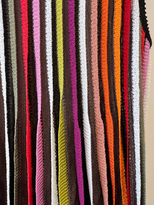 Missoni Black with Multicolour Stripes Crochet Top Size IT 38 (UK 6)