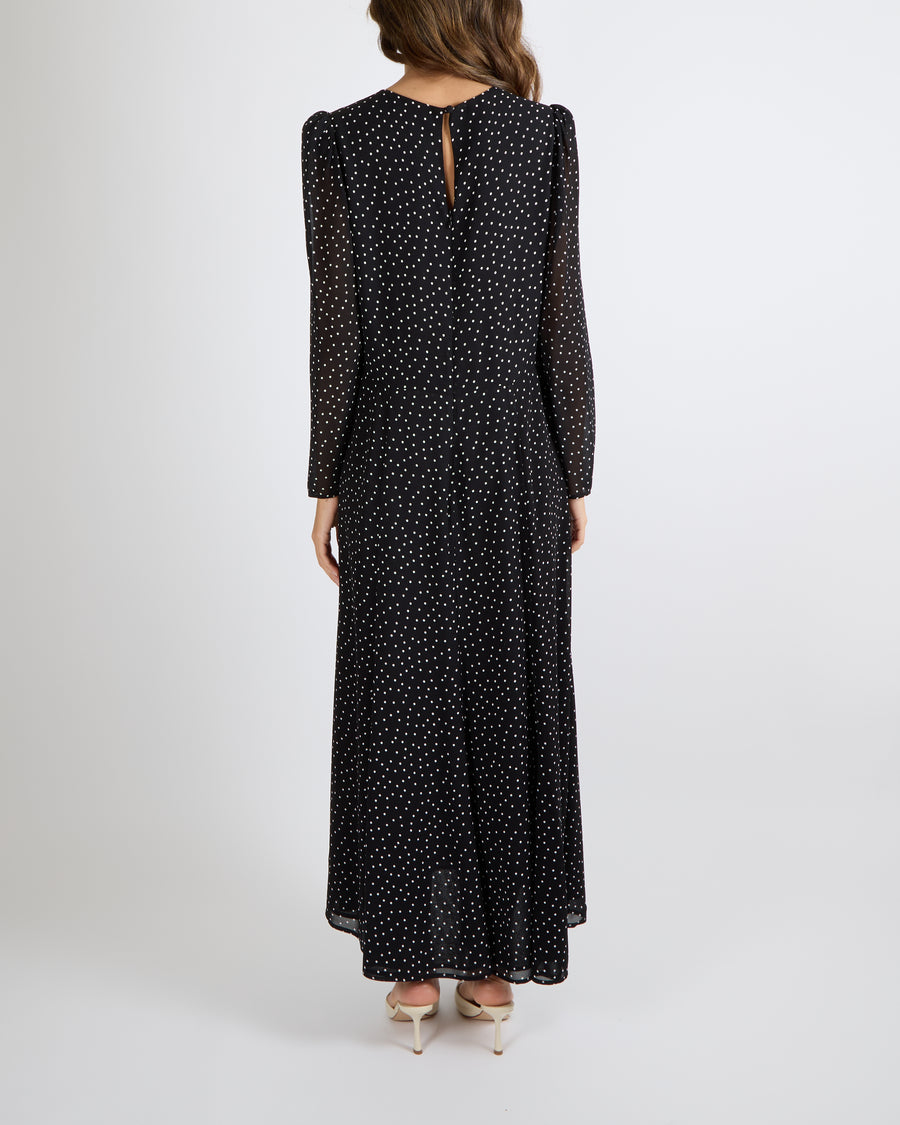 Reformation Black and White Micro Polkadot Maxi Dress Size UK 12 RRP Sellier Reformation Black and White Micro Polkadot Maxi Dress Size UK 12 RRP Sellier