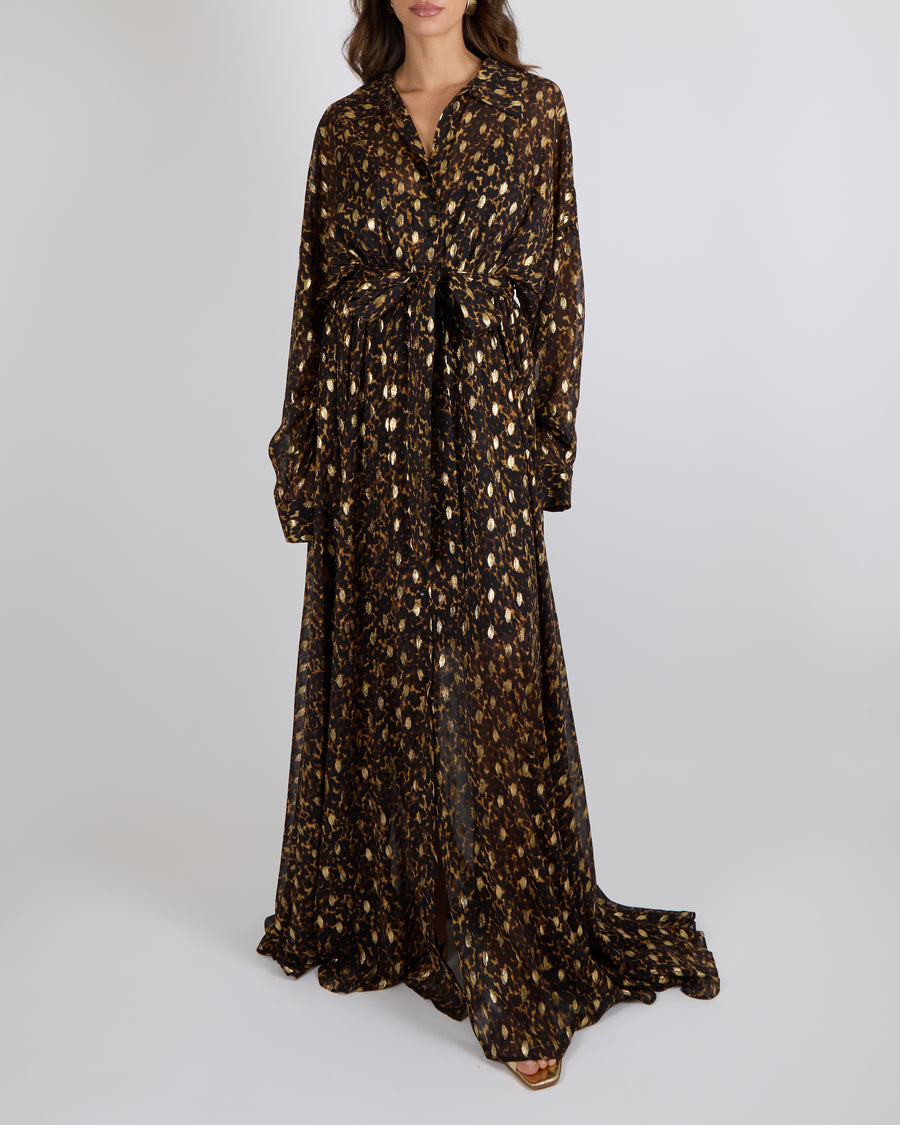 chinese dress ladies Jolie Moi Animal Print Wrap Neck Maxi Dress, Blue – Jolie Moi Retail
