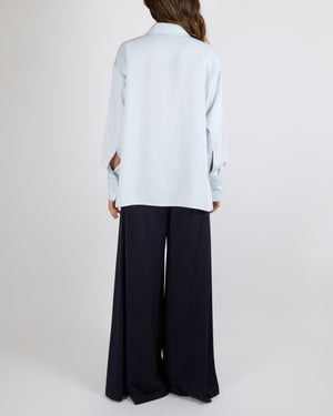 Camilla and Marc Icy Blue Button Down Shirt Size UK 10