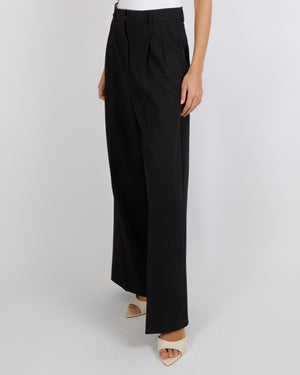 Max Mara Weekend Black Wide-Leg Suit Trousers Size FR 36 (UK 8)