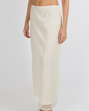Fabiana Filippi Cream Tulle Midi Skirt Size S (8)&nbsp;