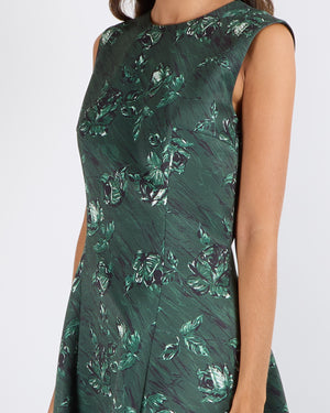 Emilia Wickstead Green Floral Printed Mara Midi Dress Size FR 40 (UK 12) RRP £1,475