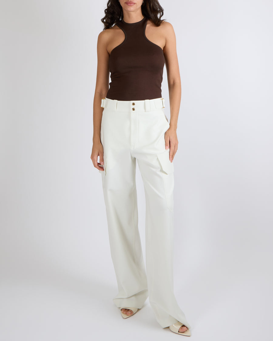 Hermès Brown Silk Tank Top Size FR 38 (UK 10)