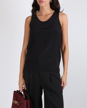 Chloe Black Silk Tank Top Size FR 36 (UK 8)