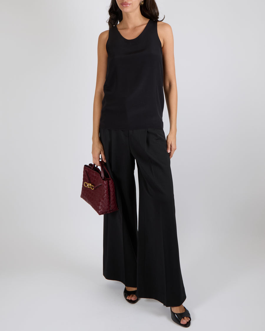 Chloe Black Silk Tank Top Size FR 36 (UK 8)