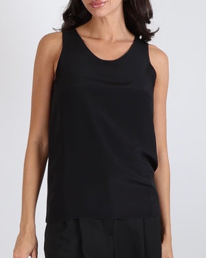 Chloe Black Silk Tank Top Size FR 36 (UK 8)