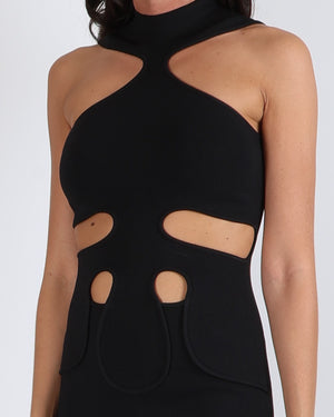 Cult Gaia Lillie Black Cut-Out Mini Sleeveless Dress Size XXS (UK 4) RRP £575