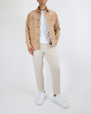 Fendi Menswear Tan Corduroy Jacket Size with Pockets and Logo Detail Size IT 50 (UK 40)