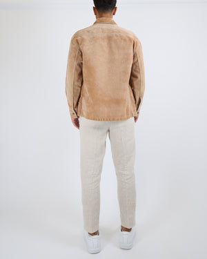 Fendi Menswear Tan Corduroy Jacket Size with Pockets and Logo Detail Size IT 50 (UK 40)