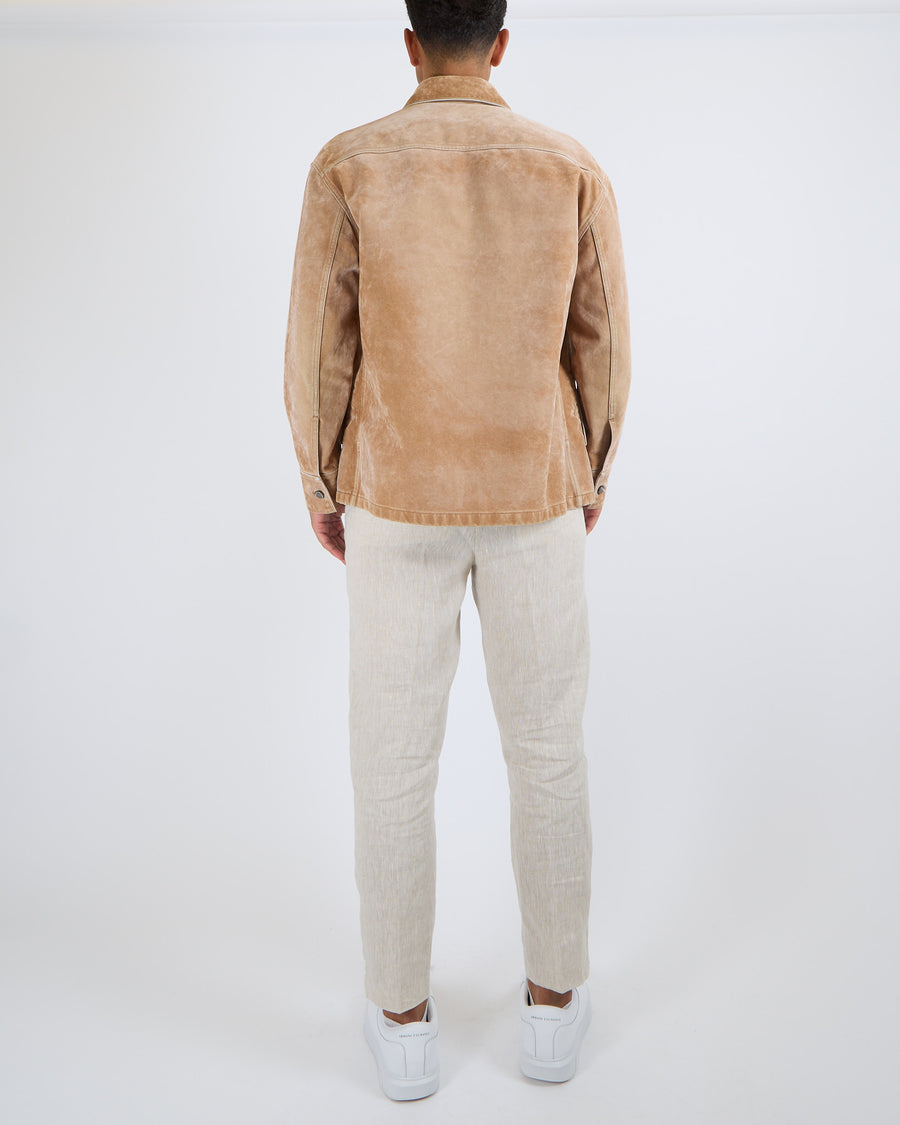 Fendi Menswear Tan Corduroy Jacket Size with Pockets and Logo Detail Size IT 50 (UK 40)