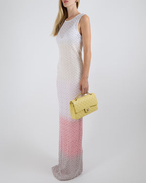 Missoni White, Pink and Purple Ombre Maxi Dress Size IT 38 (UK 6)
