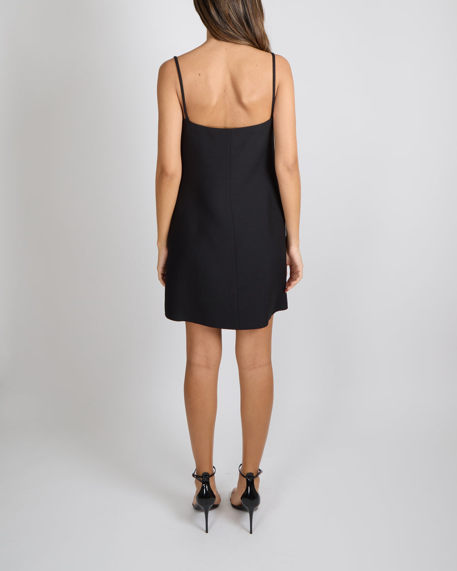 Valentino Black Mini Dress with Pink and Gold Sequin Embellishments Si –  Sellier