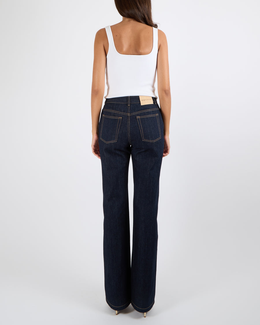 Alexander Mcqueen Indigo Blue Denim Straight-Leg Jeans with Back Logo Detail Size FR 38 (UK 10) RRP £700