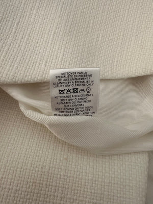 Balmain White Blazer Jacket with Silver Logo Buttons Size FR 40 (UK 12)