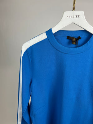 Louis Vuitton Menswear Blue Long-Sleeve Top White Stripe Detail Size M (UK 38)