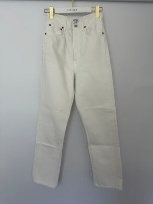 Agolde White Waist Straight-Leg Jeans Size 25 (UK 6)