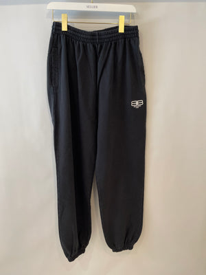 Balenciaga Black Tracksuit Trousers with Logo Detail Size XS (UK 6)