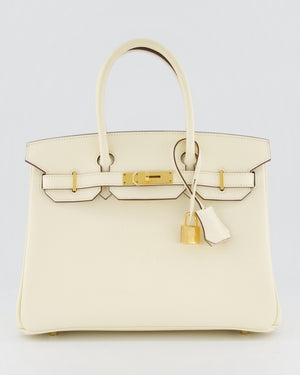 *HOT* Hermès Birkin 30 Retourne Bag in Nata Epsom Leather with Gold Hardware