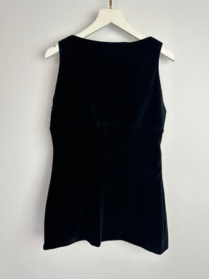Chanel Black Velvet Top with Bow Detail Size FR 38 (UK 10)