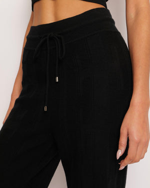 Hermès Black Wool "H" Logo Jogging Pants Size FR 36 (UK 8) RRP £1,400