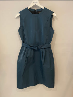 Louis Vuitton Blue Sleeveless Mini Dress with Belt Detail Size FR 38 (UK 10)