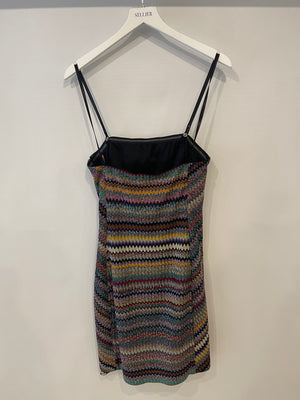 Missoni Multicolour Metallic Mini Dress with Removable Straps Size IT 44 (UK 12)