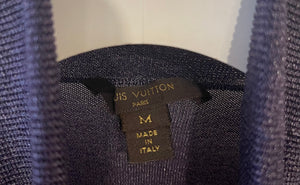 Louis Vuitton Purple Iridescent High-Neck Long-Sleeve Top Size M (UK 10)