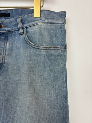 Prada Men's Blue Stone Wash Slim Jeans Size 32