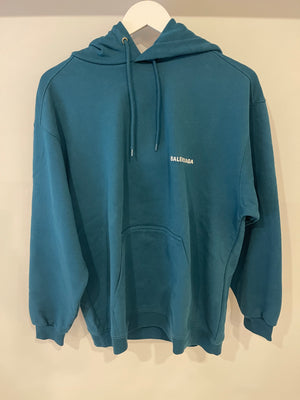 Balenciaga Unisex Petrol Blue Tracksuit Set with White Embroidered Logo Detail Size XS/S (UK6/8) RRP £1,250