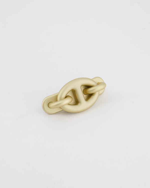 Hermes Tri Maillon Chaine d'Ancre PM Hair Clip in Matte Aluminium