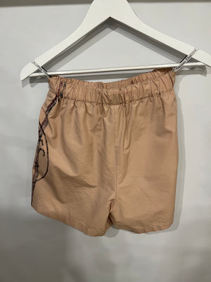 Christian Dior Blush Pink Shorts with "St Anne Des Usines" Logo Print Size FR 36 (UK 8)