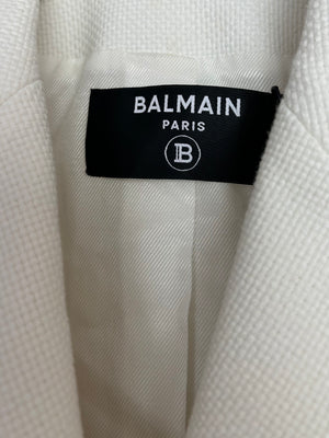 Balmain White Double Breasted Blazer Size FR 34 (UK 6)