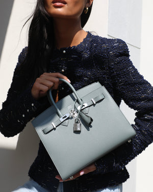 Hermès Birkin 25cm Sellier Bag in Vert Amande Togo Leather with Palladium Hardware