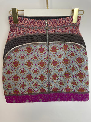 Louis Vuitton SS/10 Grey Brocade Mini Skirt Size FR 34 (UK 6)