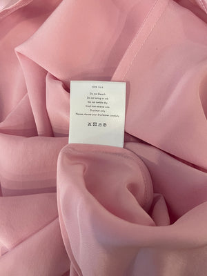 Natalie Rolt Pink Silk Mini Dress with Open Back Detail Size US 0 (UK 4)