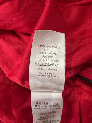 Céline Black Sheepskin Leather Jacket with Silver Zipper and Buckles Details Size FR 40 (UK 12)