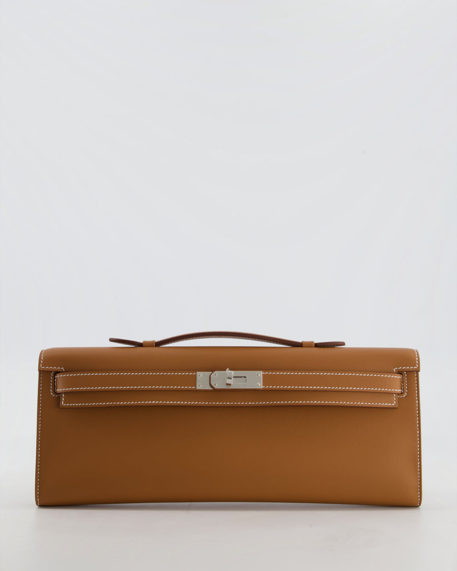 *HOT & RARE* Hermès Kelly Cut Bag in Gold Swift Leather with Palladium Hardware