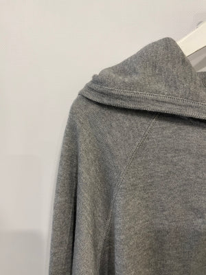 Loro Piana Light Grey Cashmere Gilet and Jogger Set with Orange Detail Size S (UK 8)