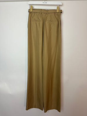 Loro Piana Tan Barrel Trousers with Waistband Detail IT 38 (UK 6)