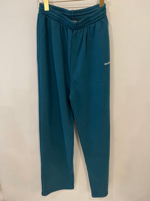 Balenciaga Unisex Petrol Blue Tracksuit Set with White Embroidered Logo Detail Size XS/S (UK6/8) RRP £1,250