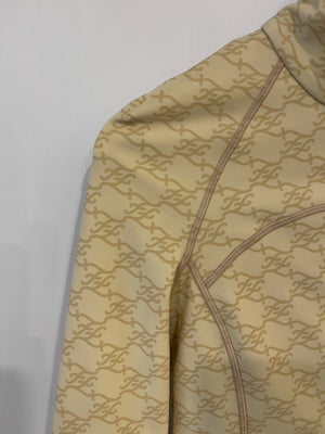 Fendi Beige Gilet with FF Monogram Prints Size FR 36 (UK 8)