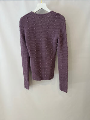 Bottega Veneta Lavender Crochet Pompom Top and Skirt Set Size S/M (UK 8/10) RRP £1,950