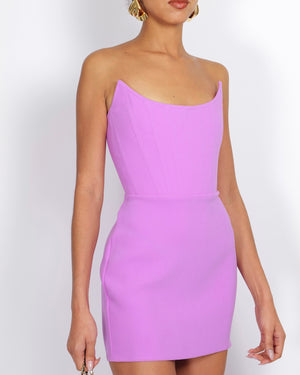 Alex Perry Magenta Pink Sleeveless Mini Dress with Corset Top Detail Size UK 10 RRP £880
